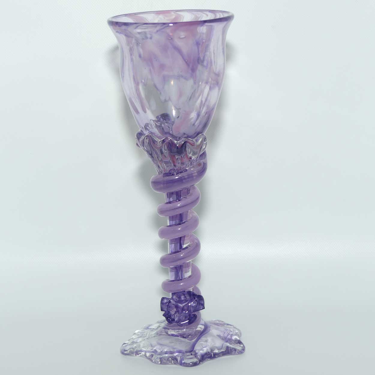 Martini Art Glass Australia | Tina Cooper | Amethyst flute | Two Flowers