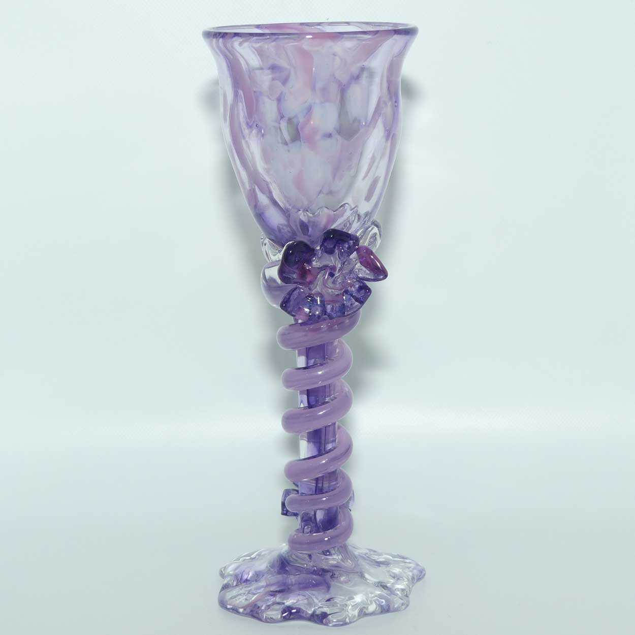 Martini Art Glass Australia | Tina Cooper | Amethyst flute | Two Flowers