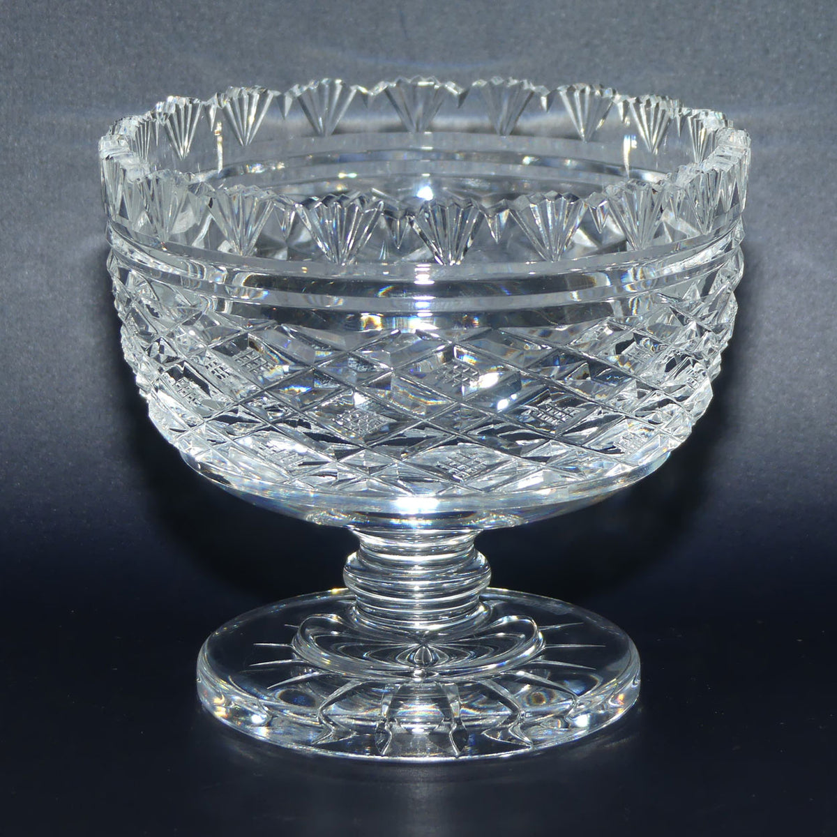 Waterford Crystal Ireland Master Cutter | Georgian Strawberry footed bowl