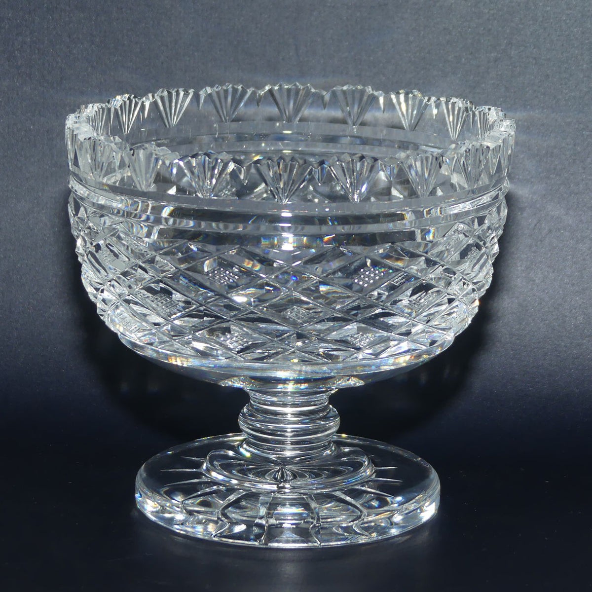 Waterford Crystal Ireland Master Cutter | Georgian Strawberry footed bowl
