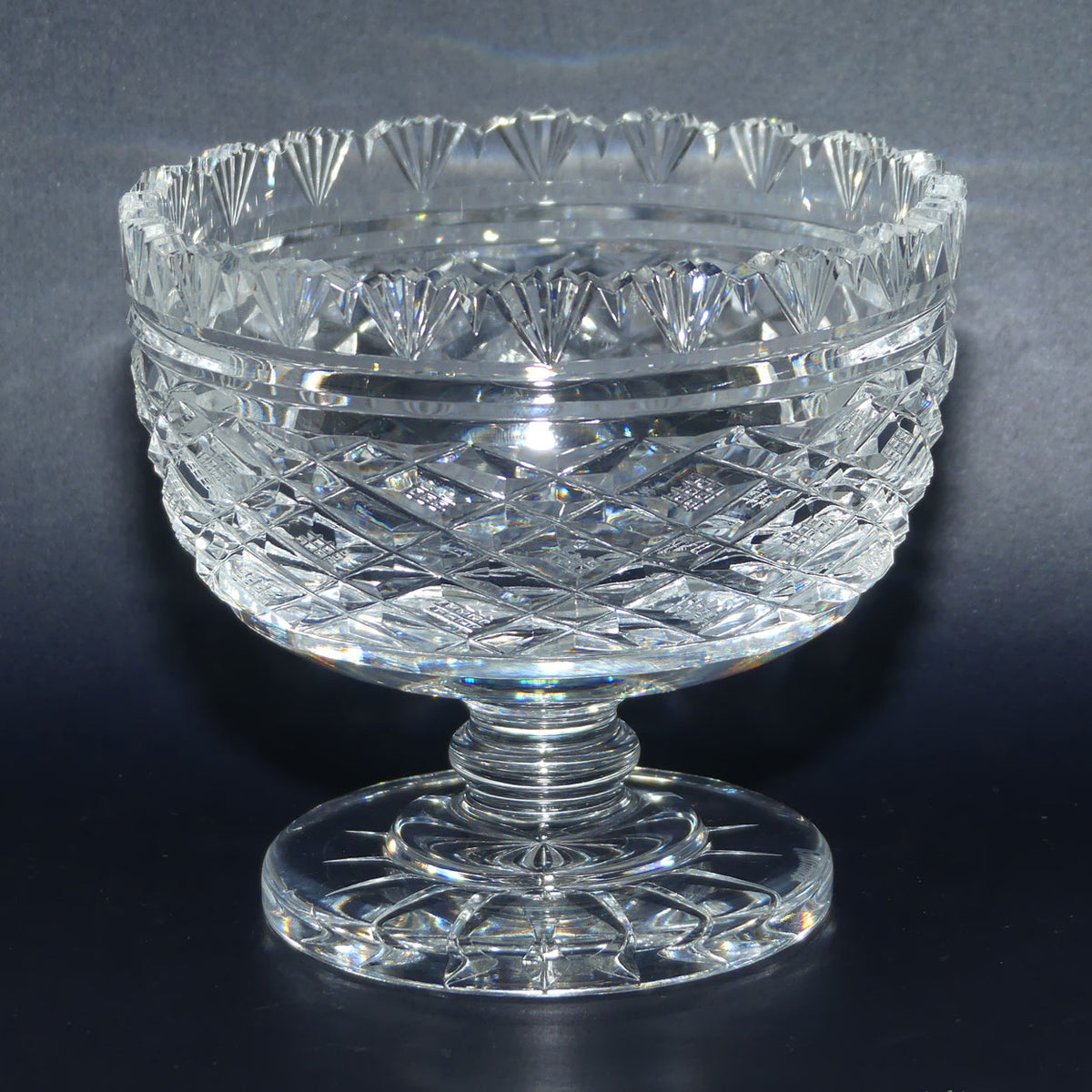 Waterford Crystal Ireland Master Cutter | Georgian Strawberry footed bowl