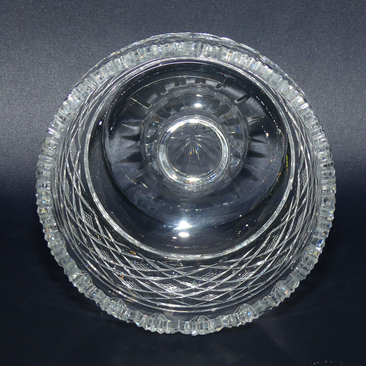 Waterford Crystal Ireland Master Cutter | Georgian Strawberry footed bowl
