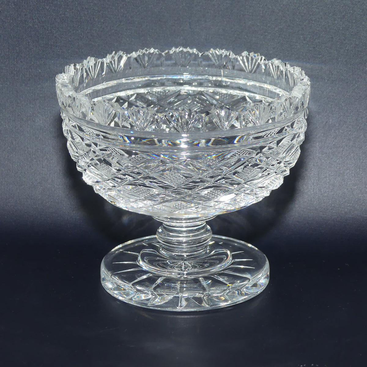 Waterford Crystal Ireland Master Cutter | Georgian Strawberry footed bowl | #2
