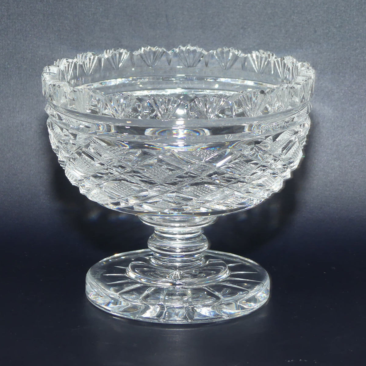 Waterford Crystal Ireland Master Cutter | Georgian Strawberry footed bowl | #2