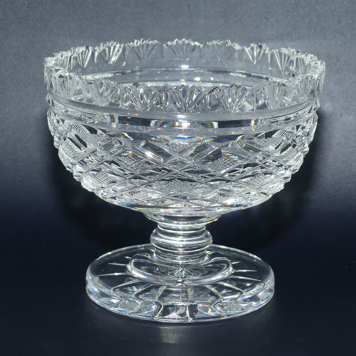 Waterford Crystal Ireland Master Cutter | Georgian Strawberry footed bowl | #2