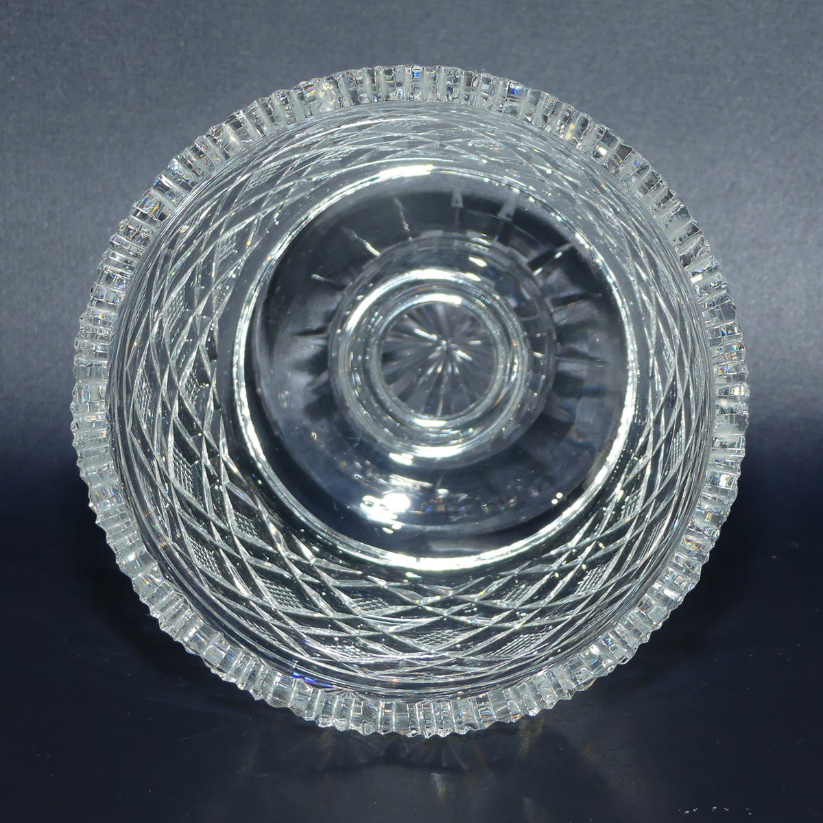 Waterford Crystal Ireland Master Cutter | Georgian Strawberry footed bowl | #2