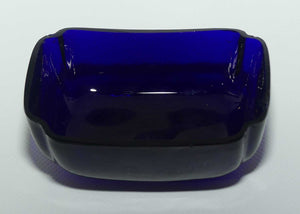 Silver Plated Master Salt cellar | Blue Glass Liner