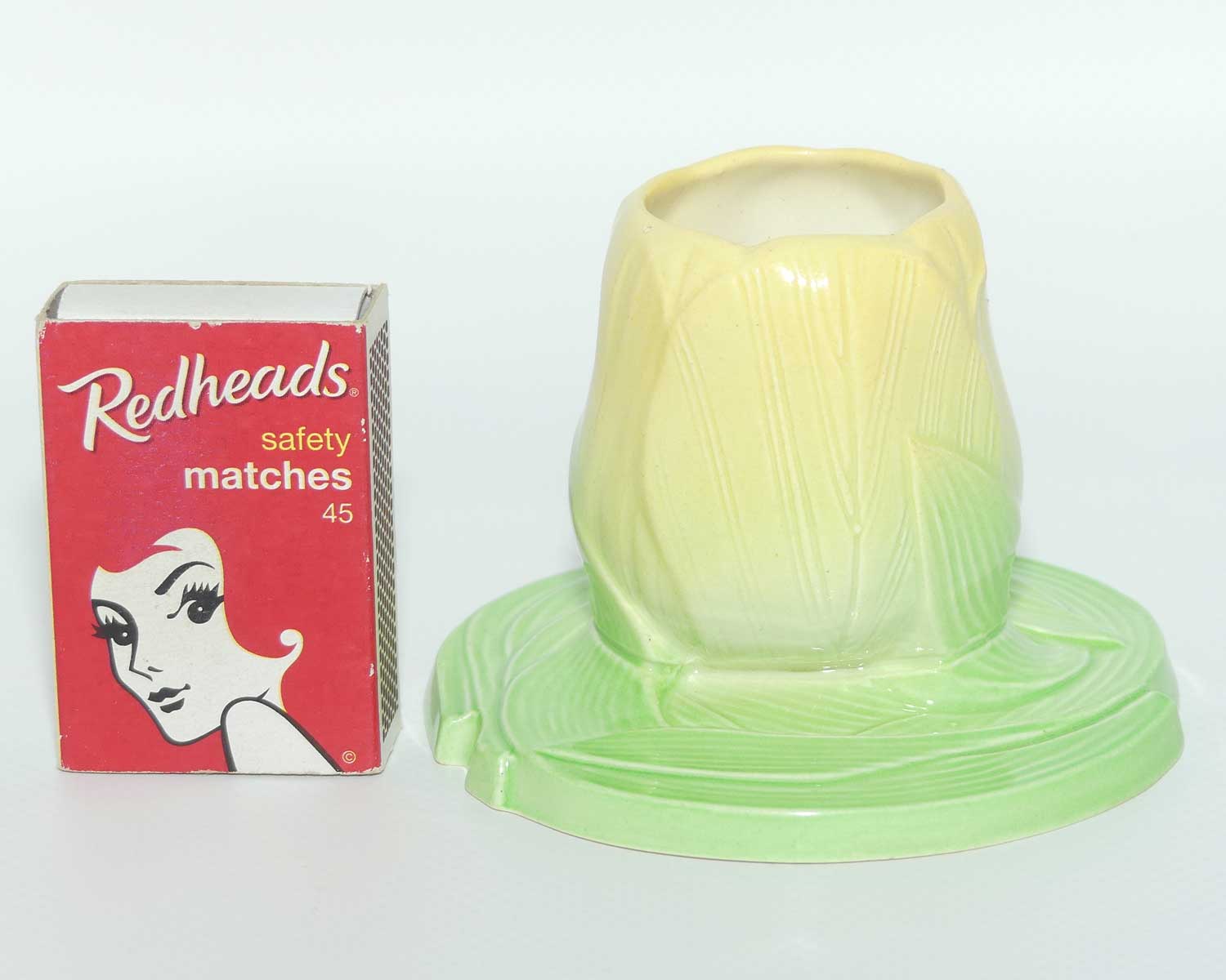 Carlton Ware Green and Gold Tulip vase | Shape 1736