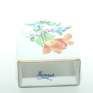 Herend Hungary handpainted Floral pattern match box cover