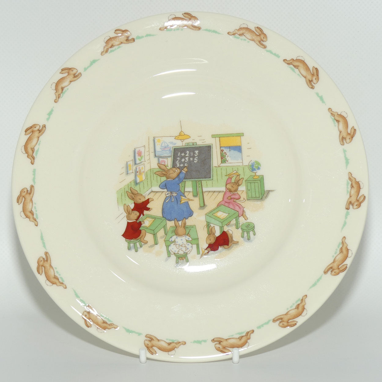 Royal Doulton Bunnykins Tableware Maths Lesson plate | 20cm | original box | #1