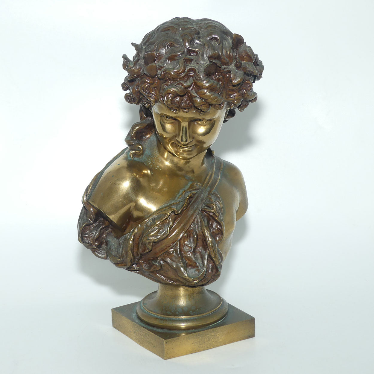 French Gilt Bronze of a Young Faun by Matharin Moreau by E. Colin & Cie. Paris