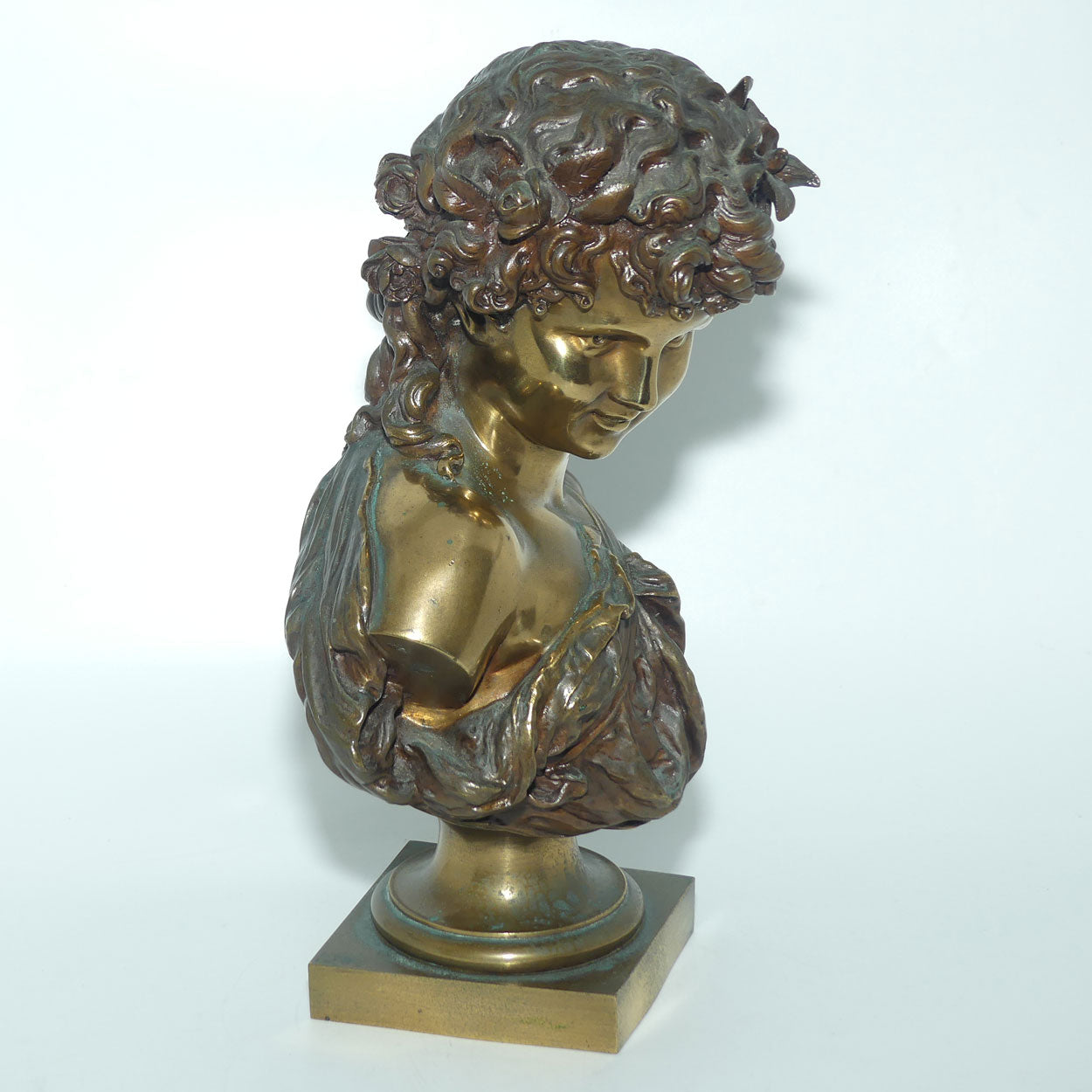 French Gilt Bronze of a Young Faun by Matharin Moreau by E. Colin & Cie. Paris