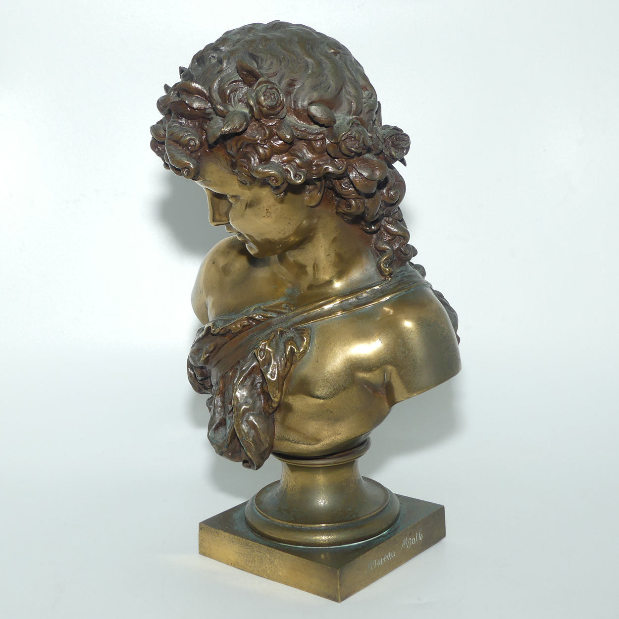 French Gilt Bronze of a Young Faun by Matharin Moreau by E. Colin & Cie. Paris