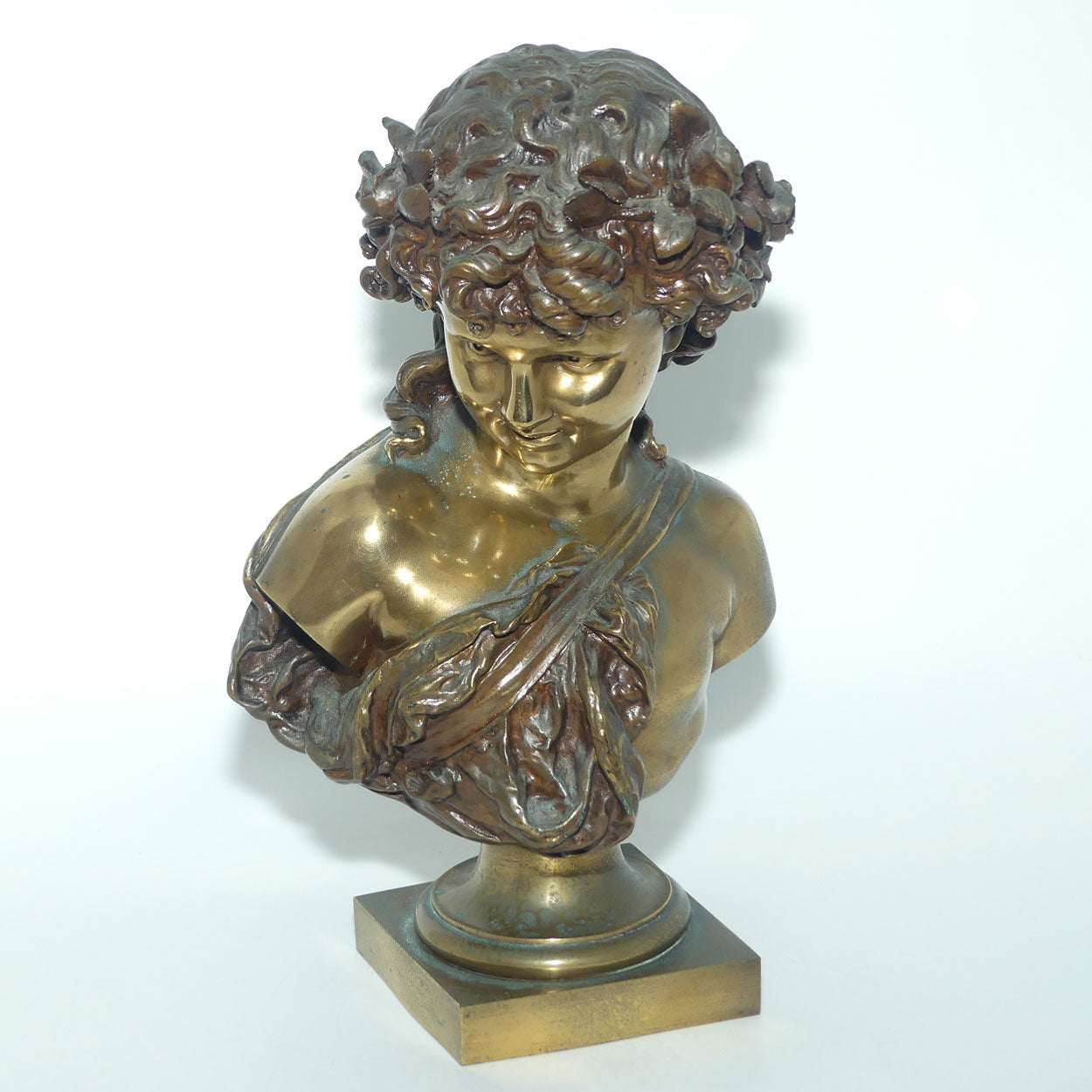 French Gilt Bronze of a Young Faun by Matharin Moreau by E. Colin & Cie. Paris
