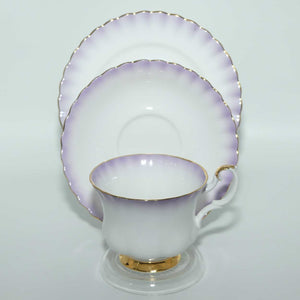 Royal Albert Bone China Rainbow series trio | Mauve | Montrose shape