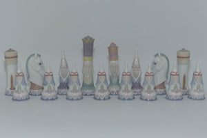 Lladro Medieval Chess Set + Board | #06333