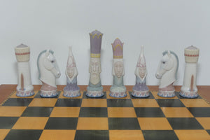 Lladro Medieval Chess Set + Board | #06333