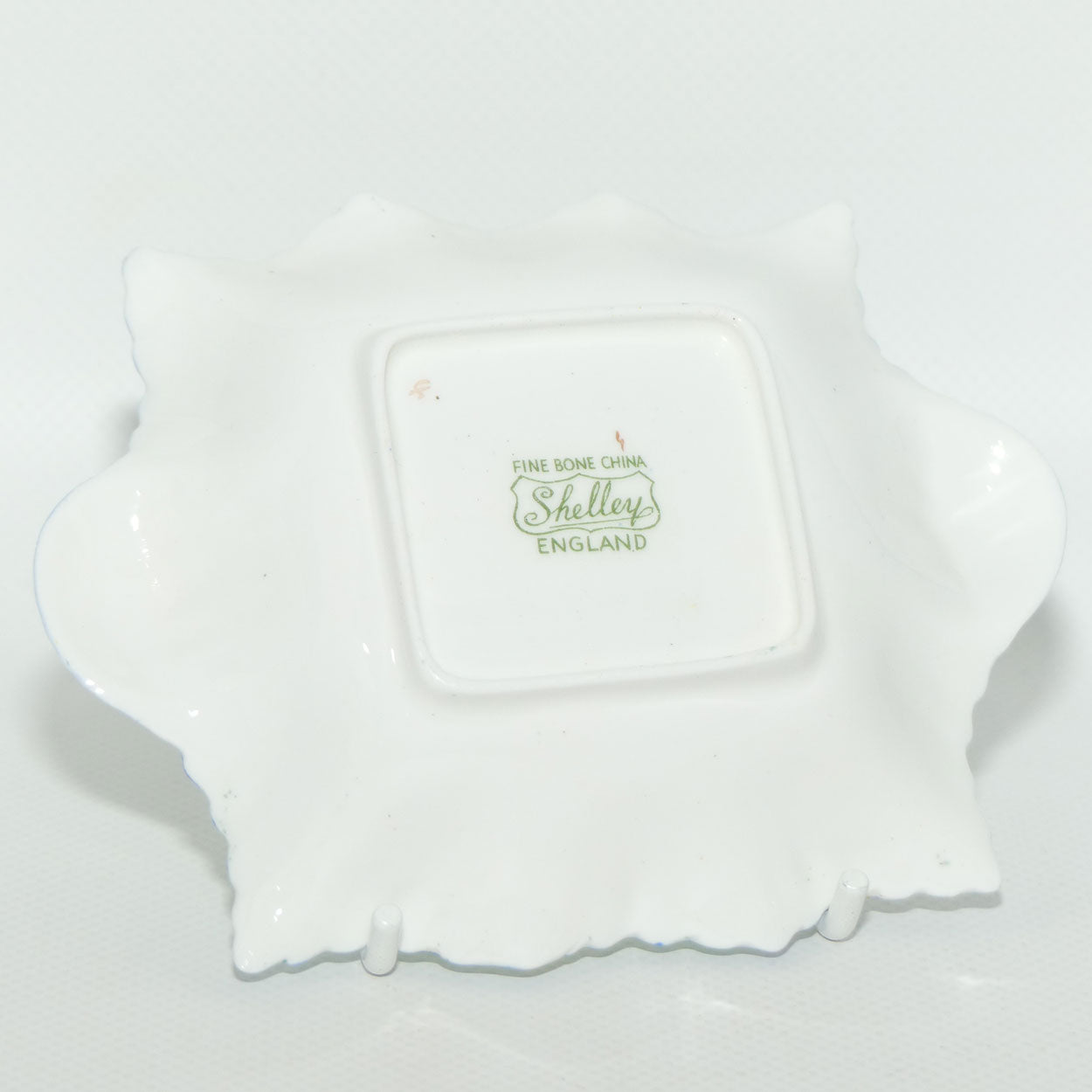 Shelley Melody Chintz tab handled pin dish | Blue trim