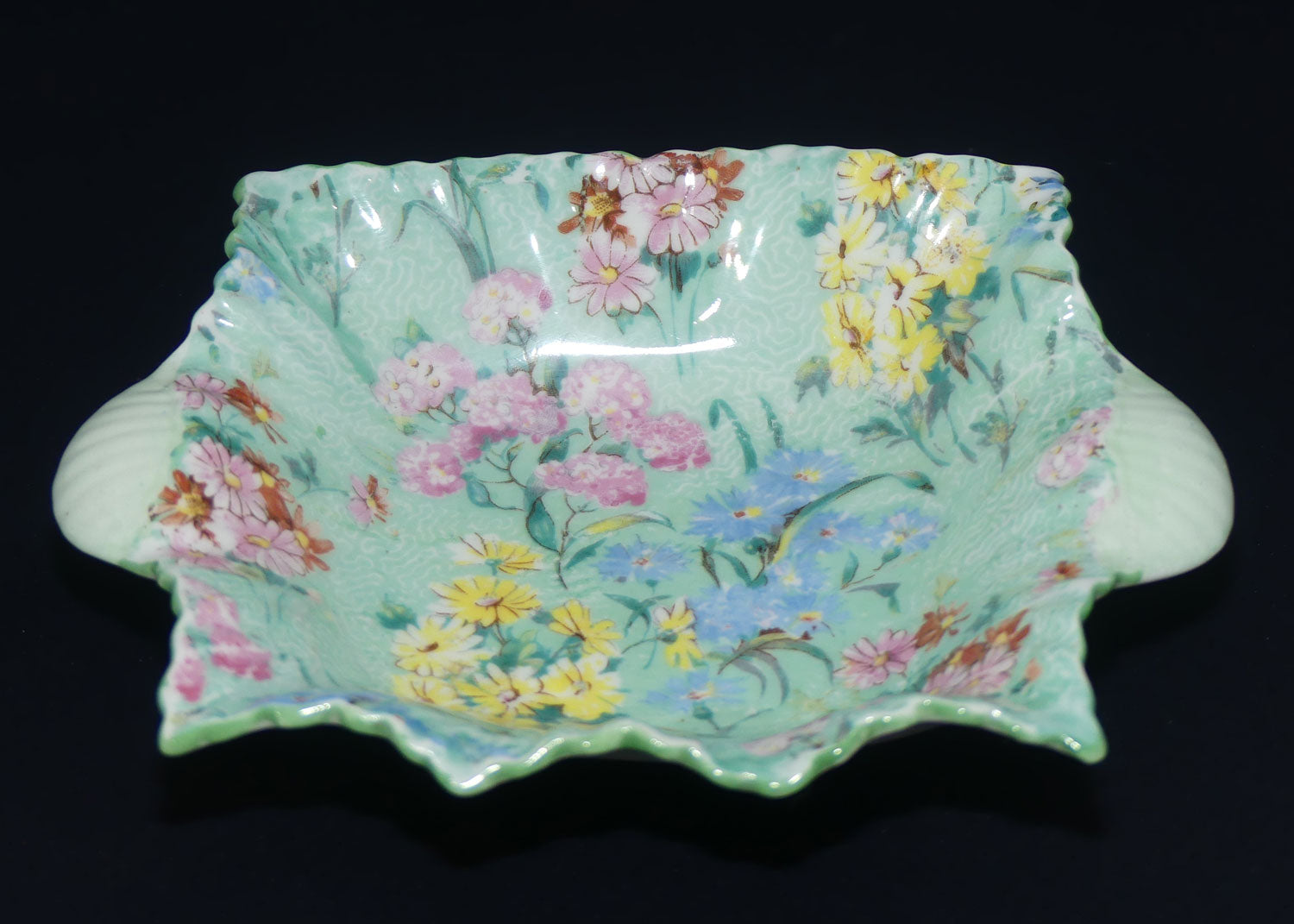 Shelley Melody Chintz tab handled pin dish