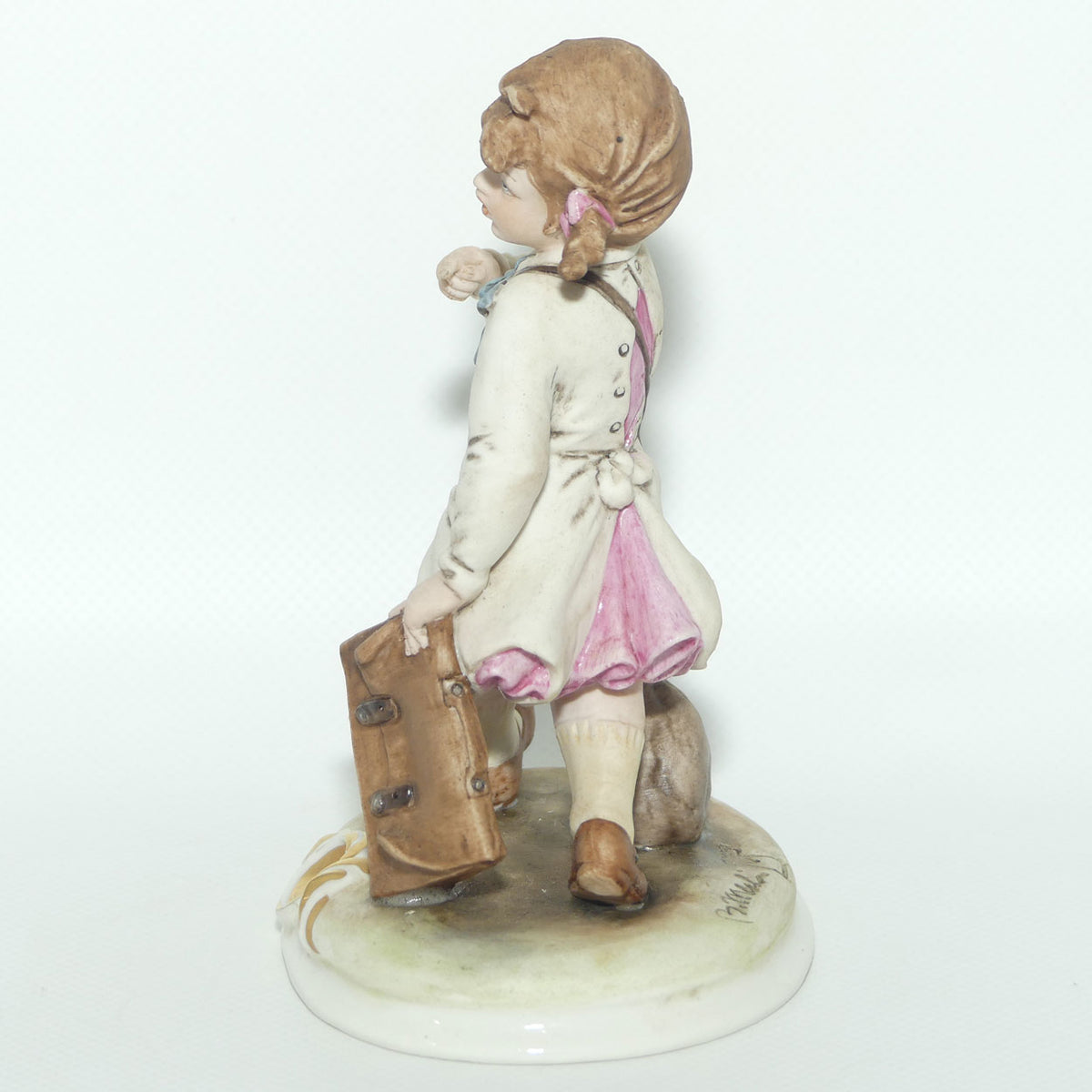 Capodimonte figure School Girl | signed Bruno Merli