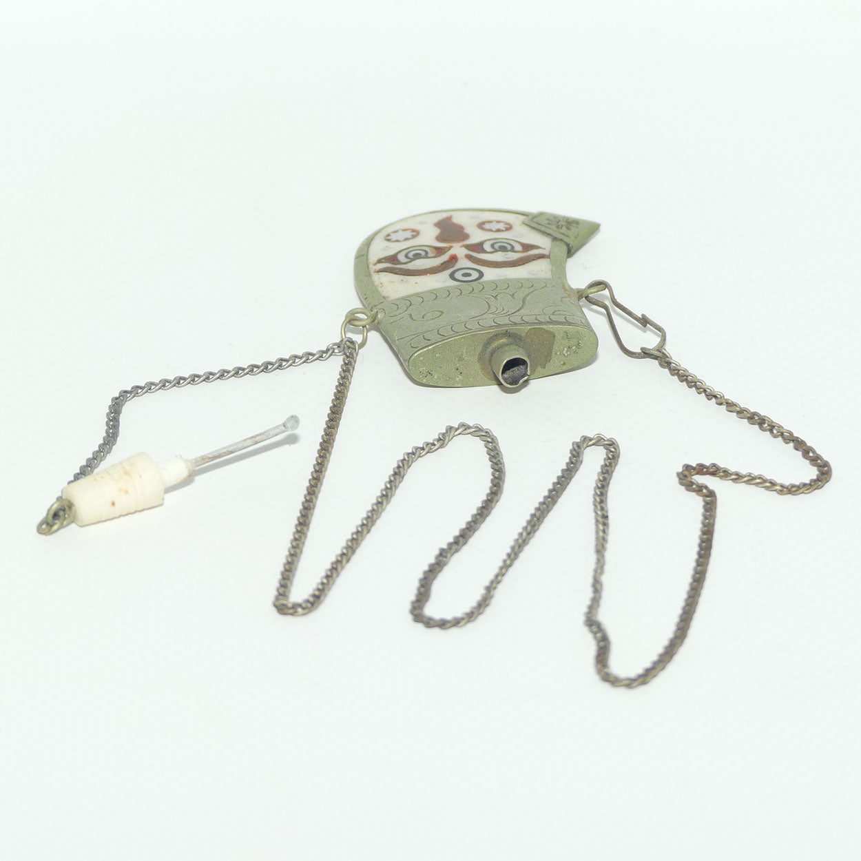 Tibetan Snuff bottle | Tooth Shaped Bottle set with Decorative Face