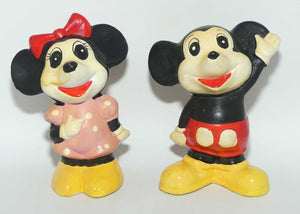 Vintage Mickey Mouse and Minnie Mouse money boxes