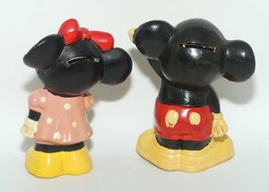 Vintage Mickey Mouse and Minnie Mouse money boxes