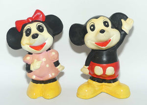 Vintage Mickey Mouse and Minnie Mouse money boxes