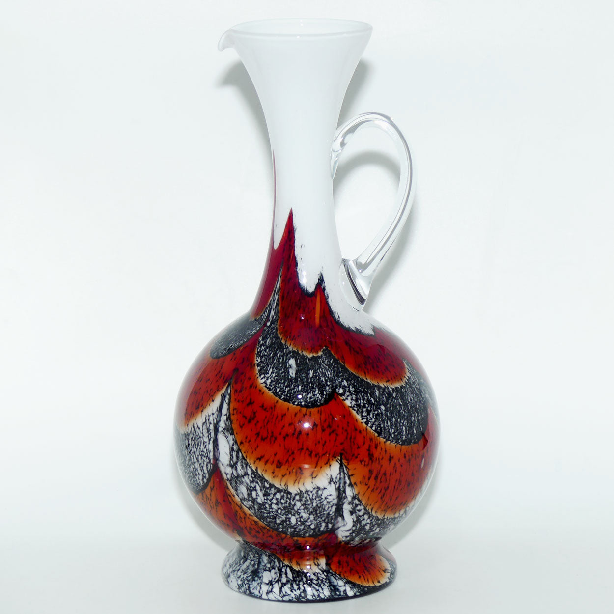 Mid Century 1970's Carlo Moretti Opalina Florentina Marble Decor Ewer Vase