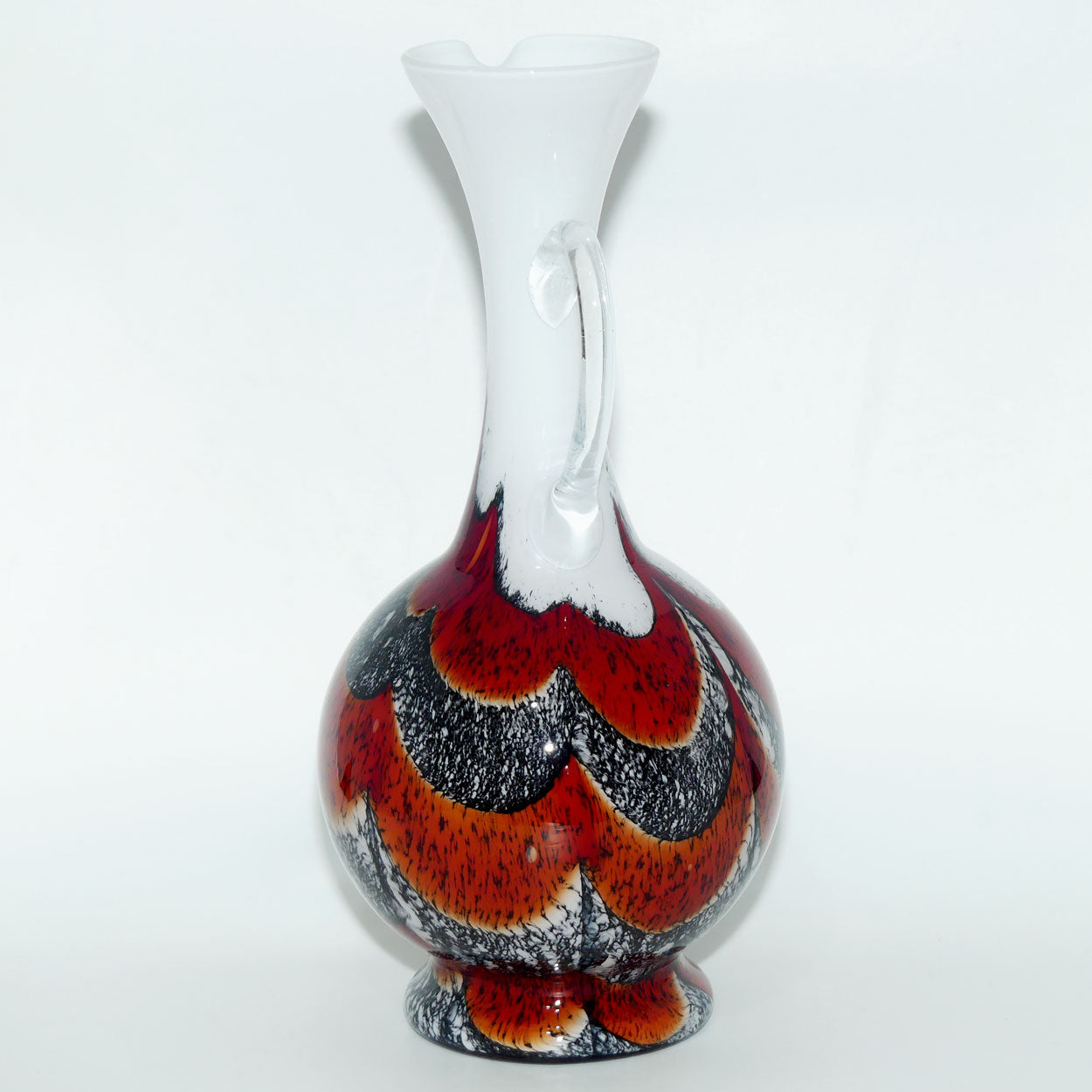 Mid Century 1970's Carlo Moretti Opalina Florentina Marble Decor Ewer Vase