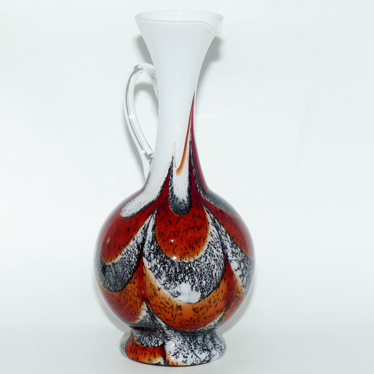 Mid Century 1970's Carlo Moretti Opalina Florentina Marble Decor Ewer Vase