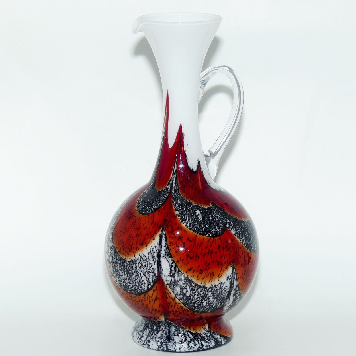 Mid Century 1970's Carlo Moretti Opalina Florentina Marble Decor Ewer Vase