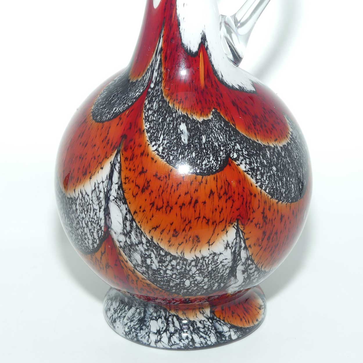 Mid Century 1970's Carlo Moretti Opalina Florentina Marble Decor Ewer Vase