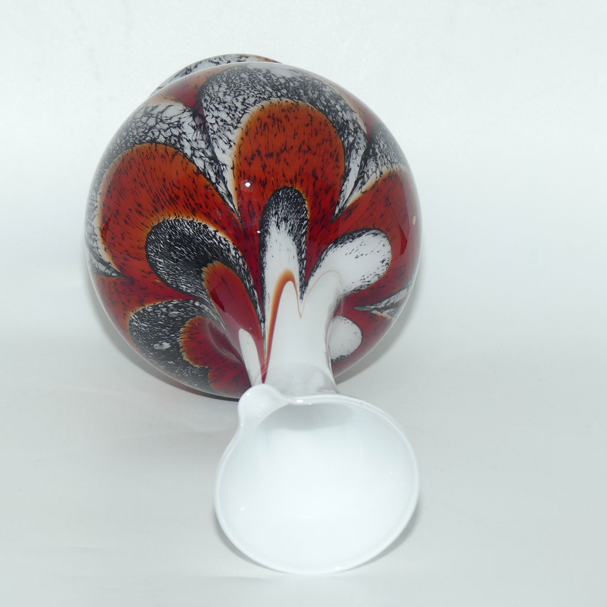 Mid Century 1970's Carlo Moretti Opalina Florentina Marble Decor Ewer Vase