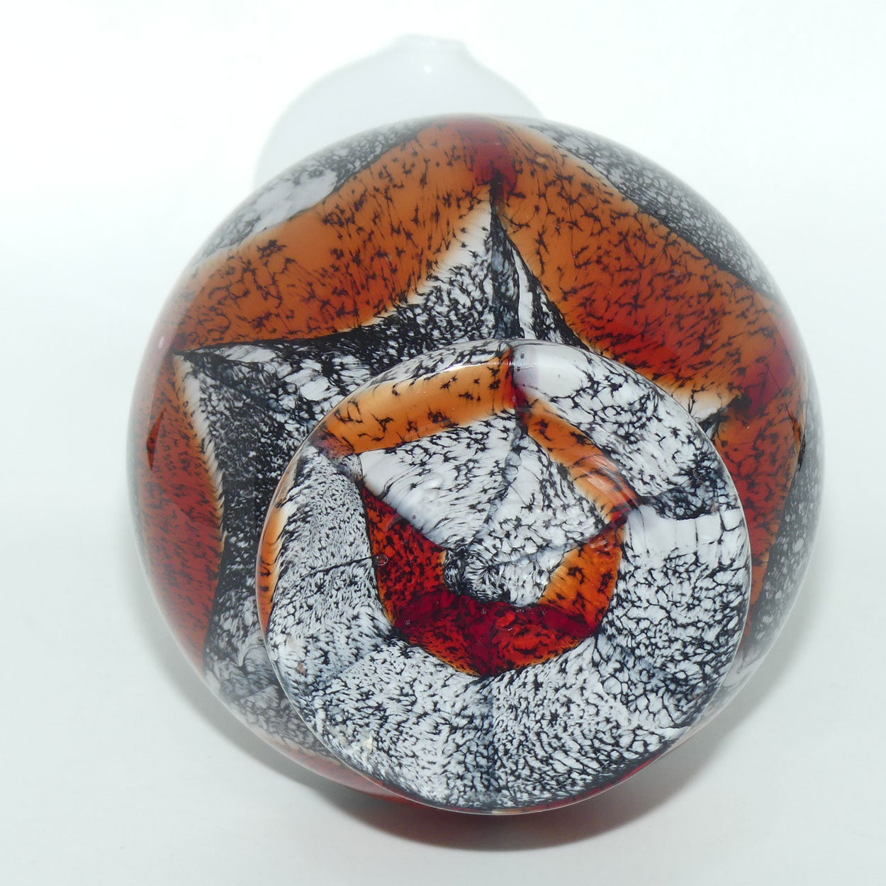 Mid Century 1970's Carlo Moretti Opalina Florentina Marble Decor Ewer Vase