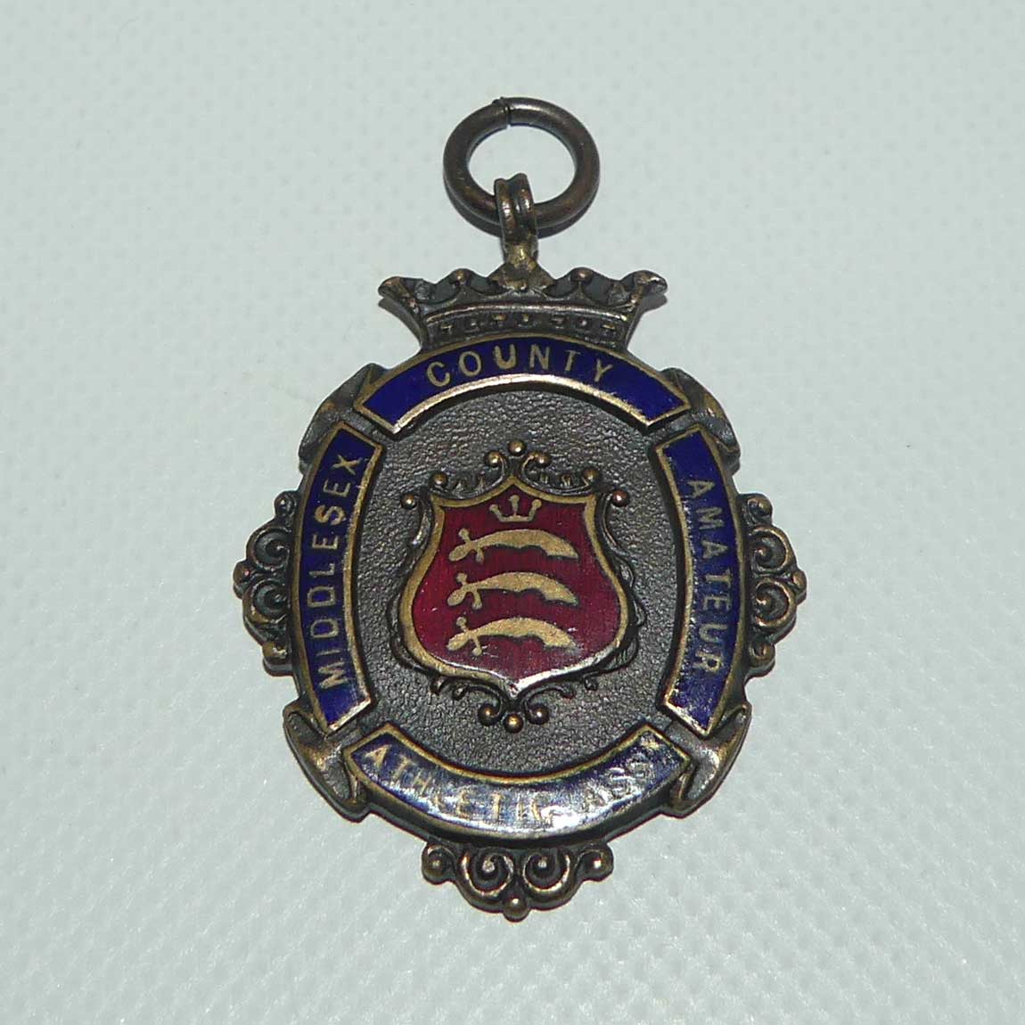 Middlesex County Amateur Athletic Association fob medal | 1923 Tug of War Championship Runners Up Metropolitan Police B DIV AC PC ROWLAND
