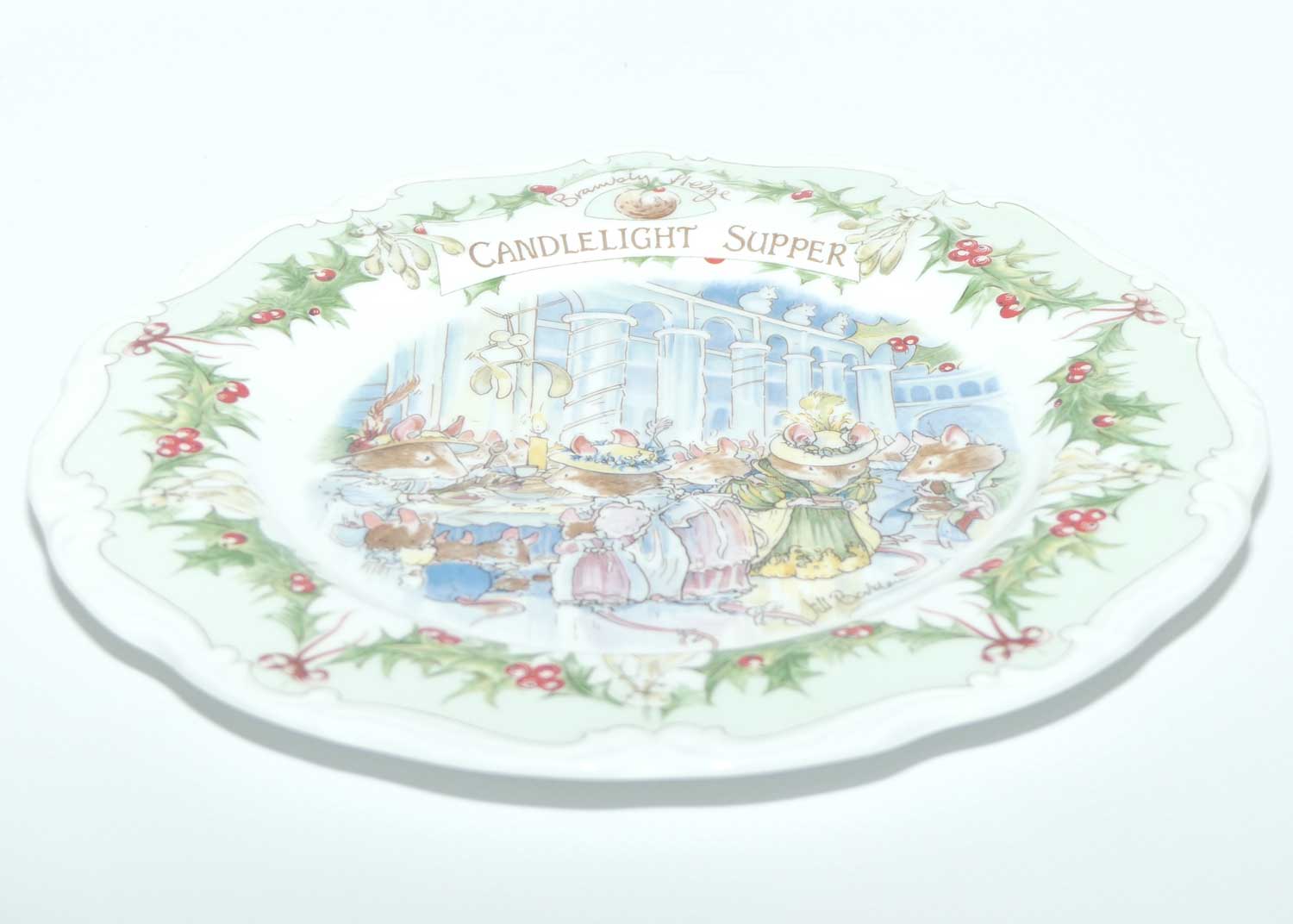Royal Doulton Brambly Hedge Giftware | Midwinter series Plate #3 | Candlelight Supper | 20cm