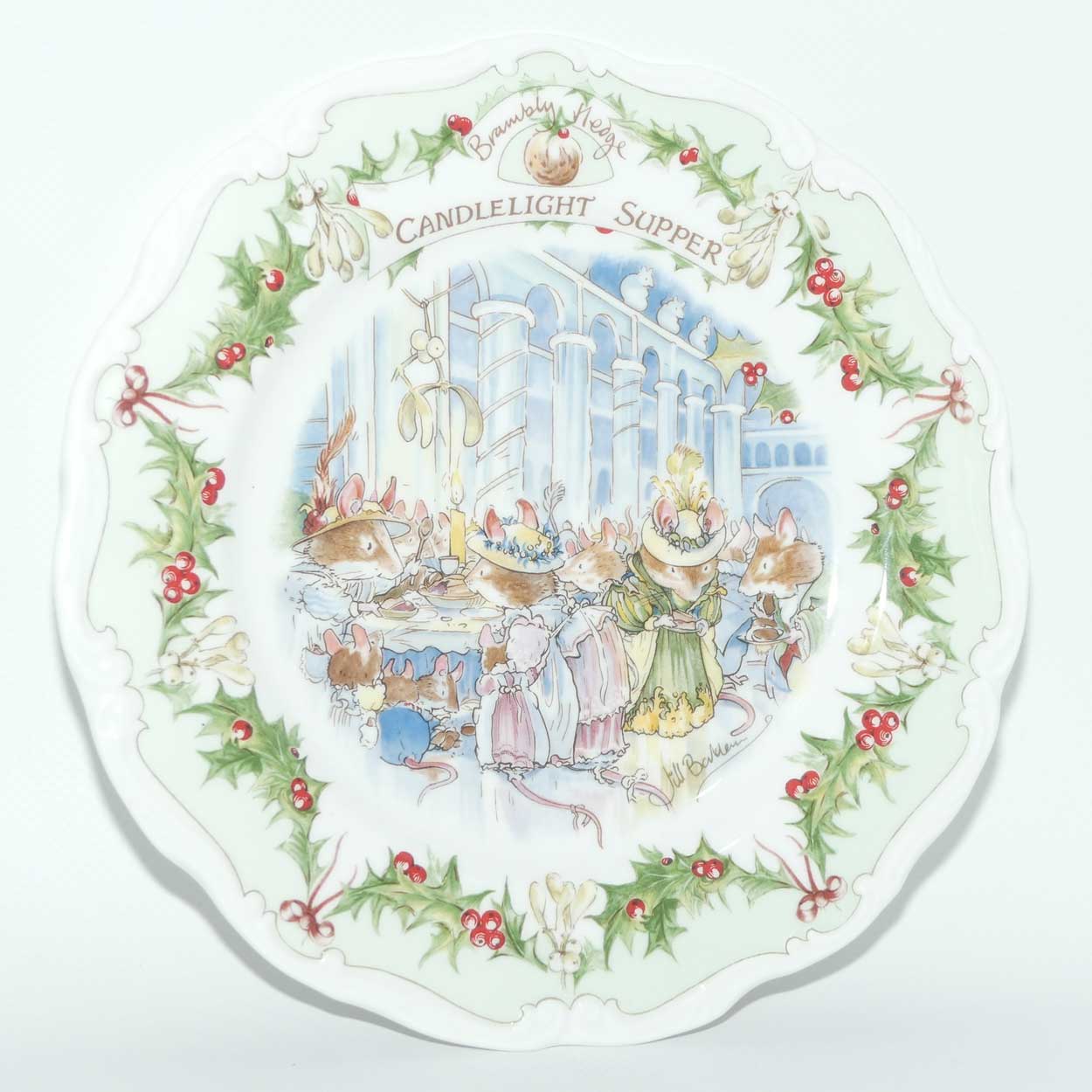 Royal Doulton Brambly Hedge Giftware | Midwinter series Plate #3 | Candlelight Supper | 20cm