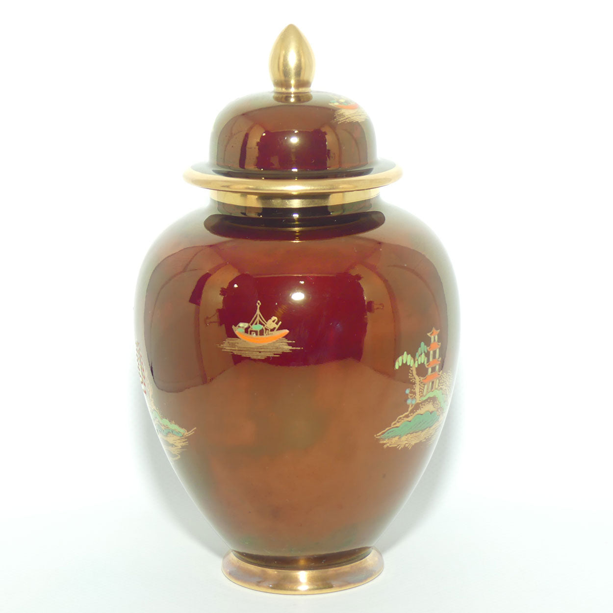 Carlton Ware Rouge Royale Pagoda pattern ginger jar | #2