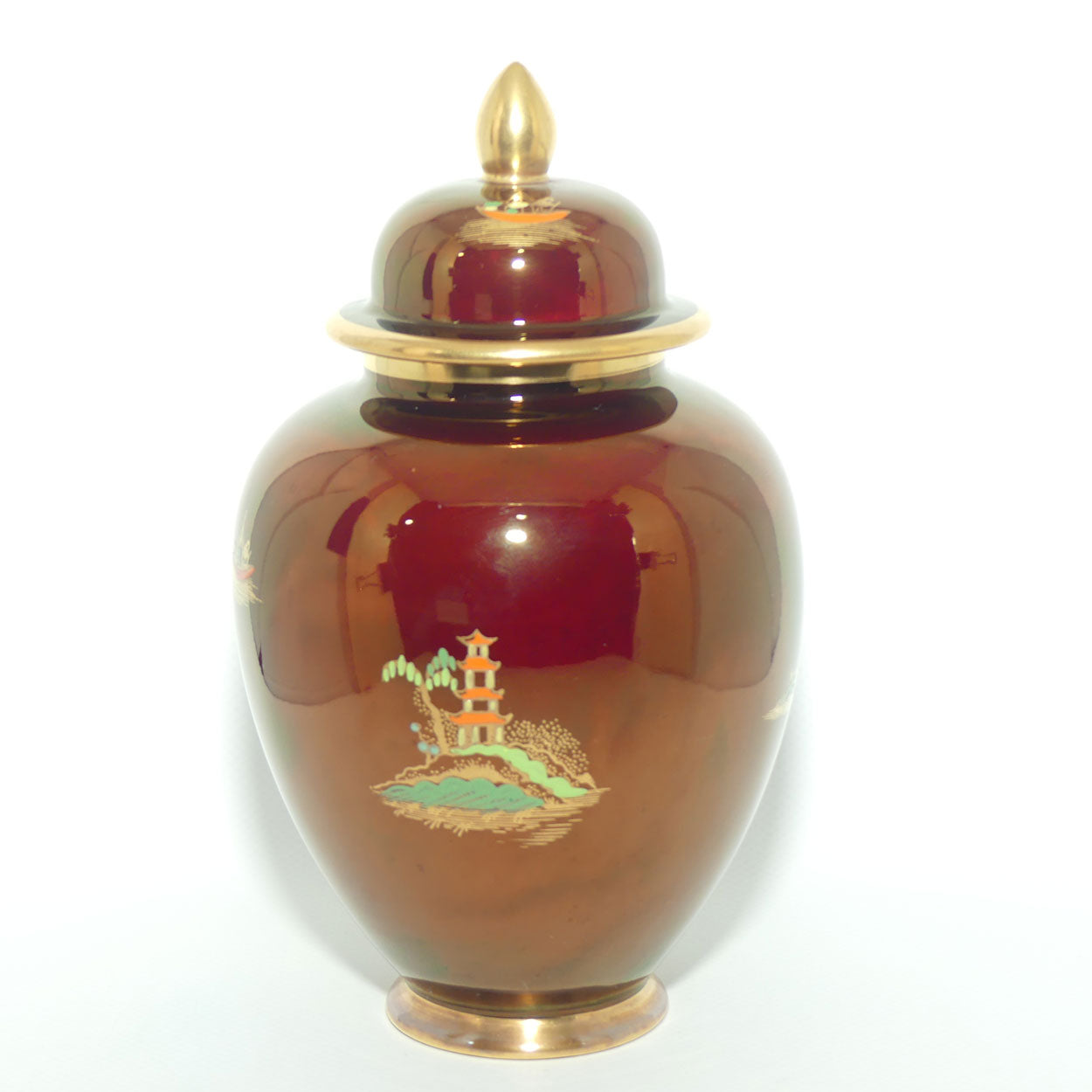 Carlton Ware Rouge Royale Pagoda pattern ginger jar | #2