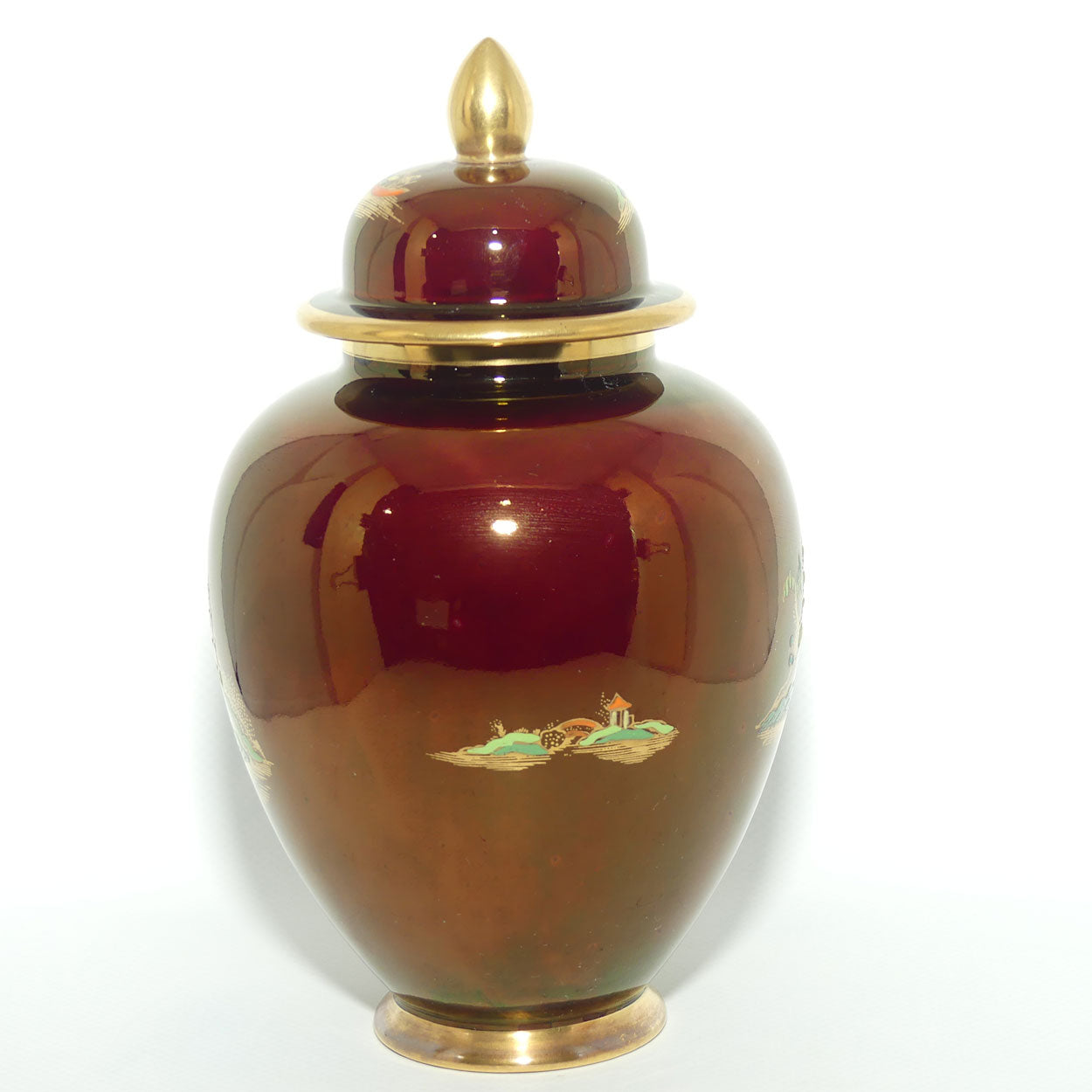 Carlton Ware Rouge Royale Pagoda pattern ginger jar | #2