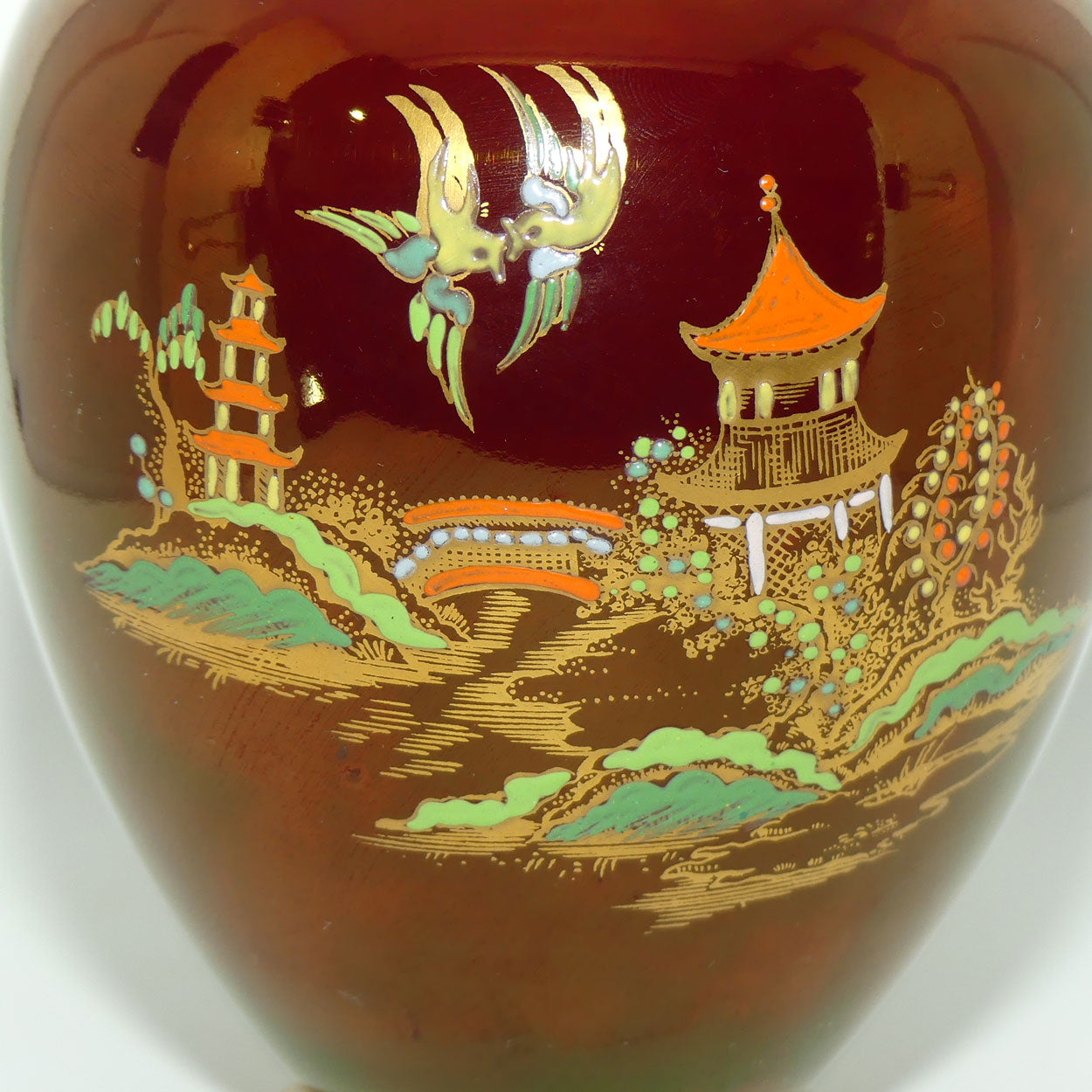 Carlton Ware Rouge Royale Pagoda pattern ginger jar | #2