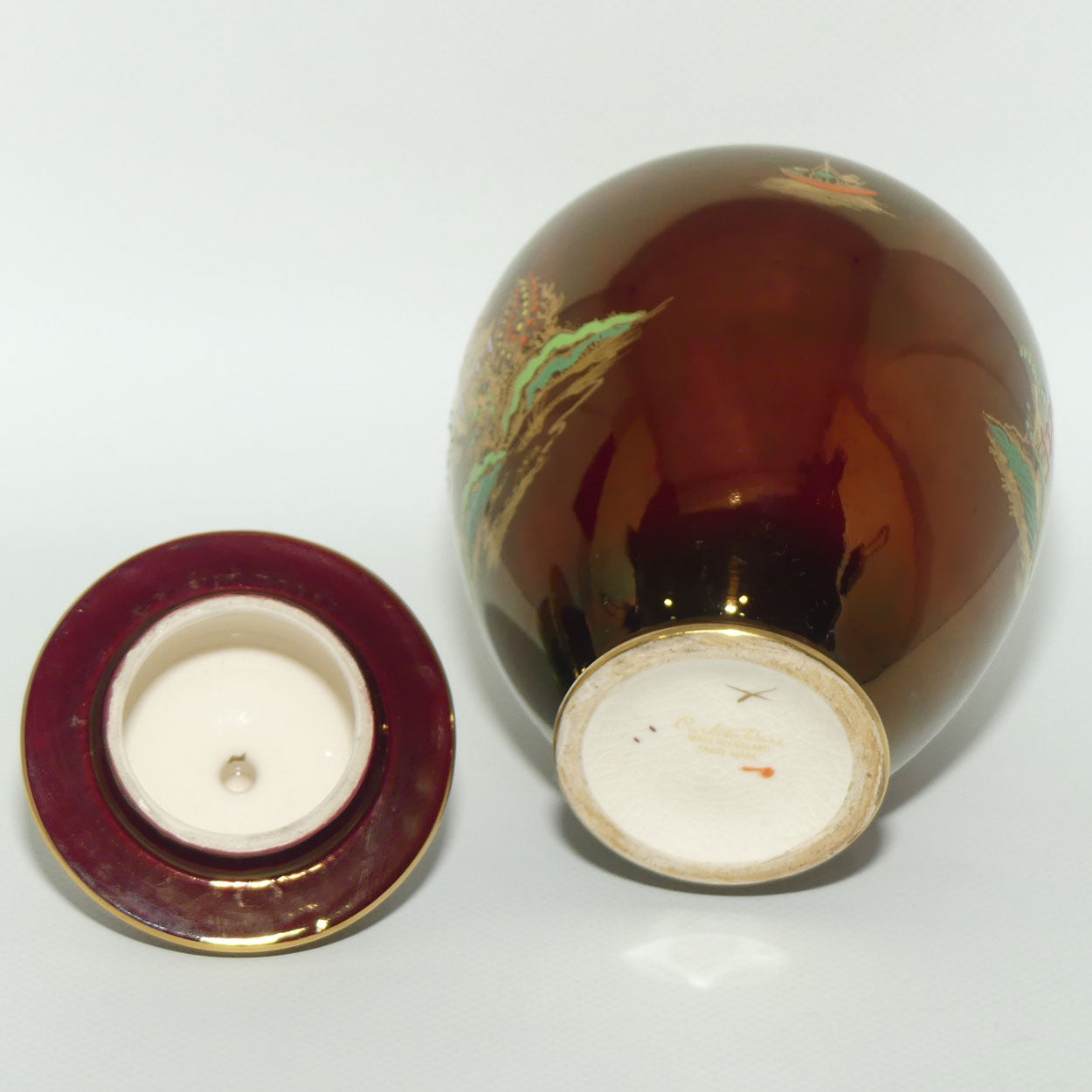 Carlton Ware Rouge Royale Pagoda pattern ginger jar | #2