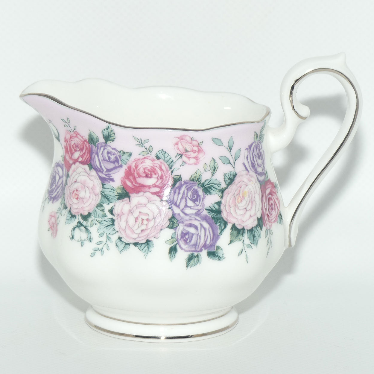 Royal Albert Bone China England Rose Garland milk jug | later stamp