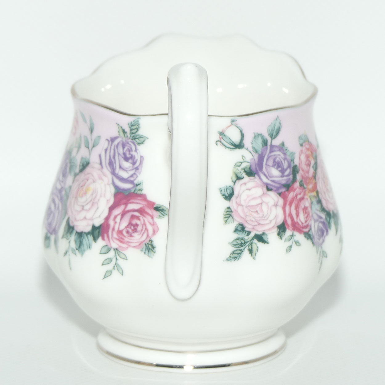 Royal Albert Bone China England Rose Garland milk jug | later stamp