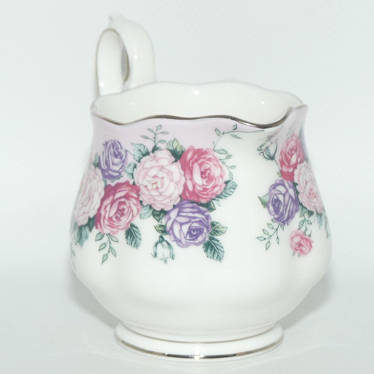 Royal Albert Bone China England Rose Garland milk jug | later stamp