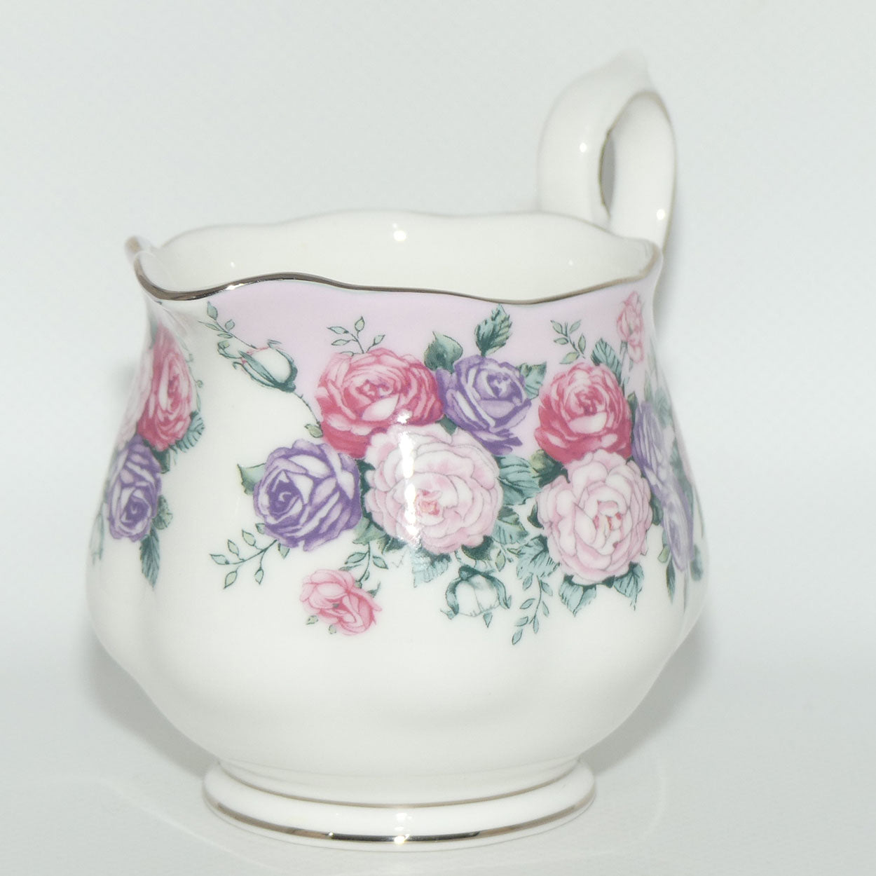 Royal Albert Bone China England Rose Garland milk jug | later stamp