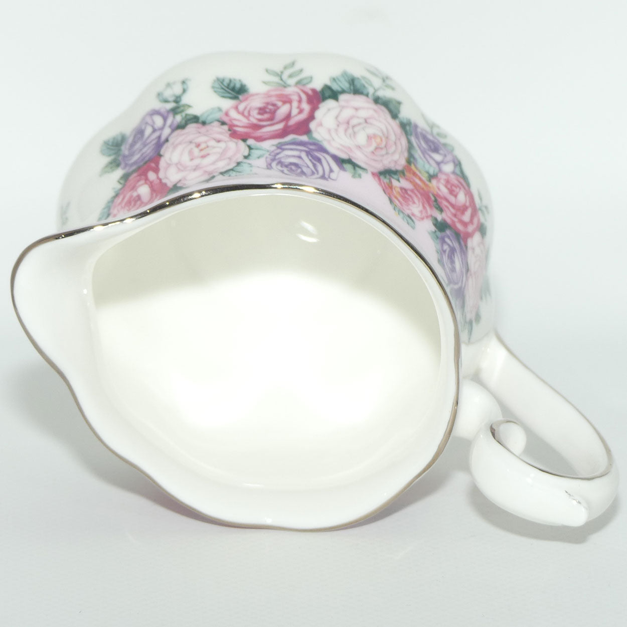 Royal Albert Bone China England Rose Garland milk jug | later stamp