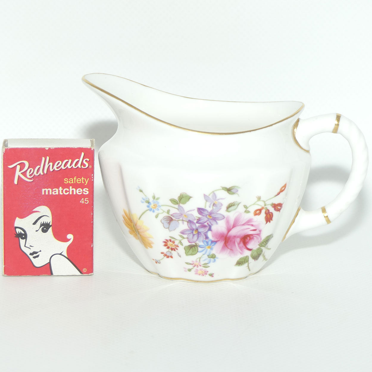 Royal Crown Derby Derby Posies Creamer Jug | Oval Shape | Dark Green backstamp