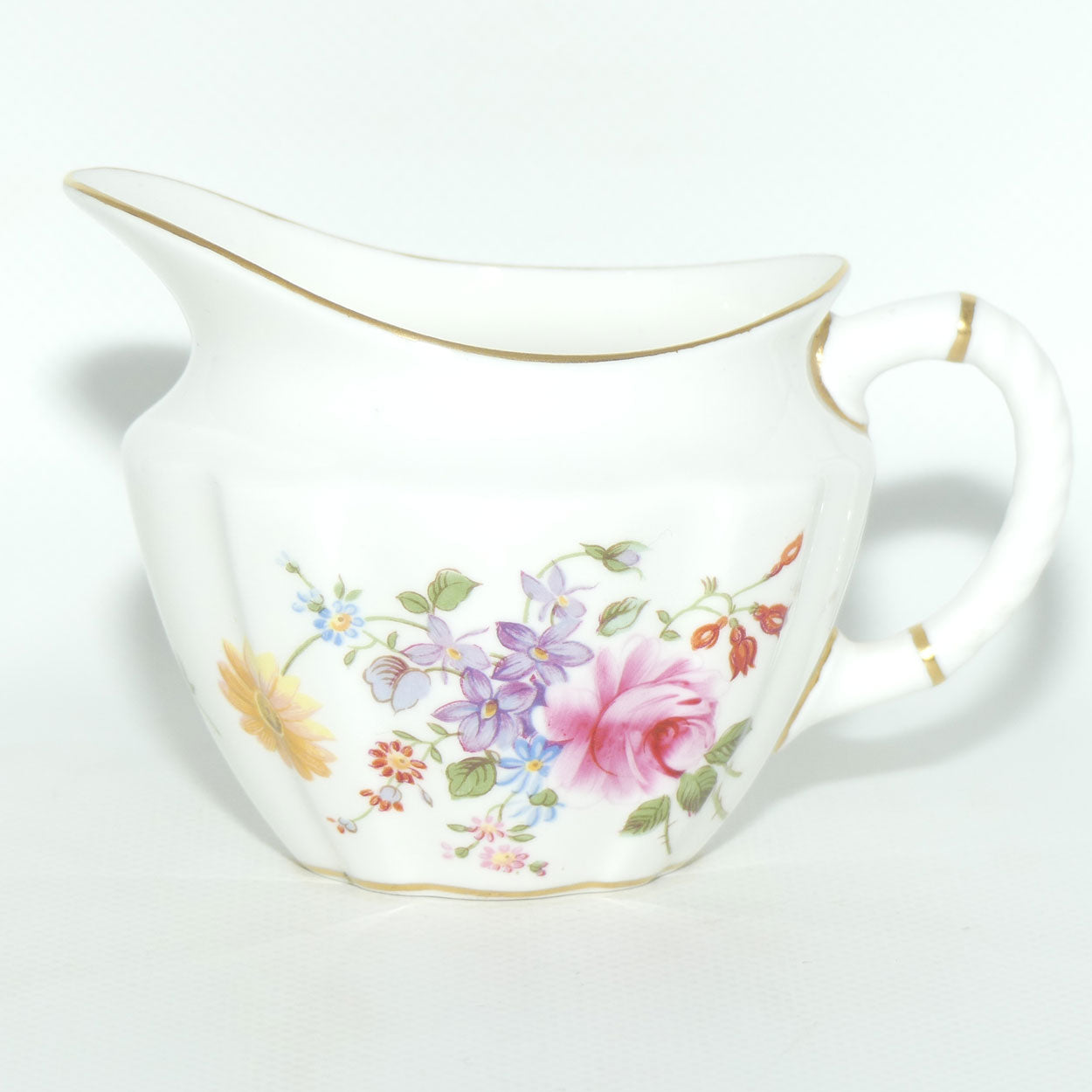 Royal Crown Derby Derby Posies Creamer Jug | Oval Shape | Dark Green backstamp
